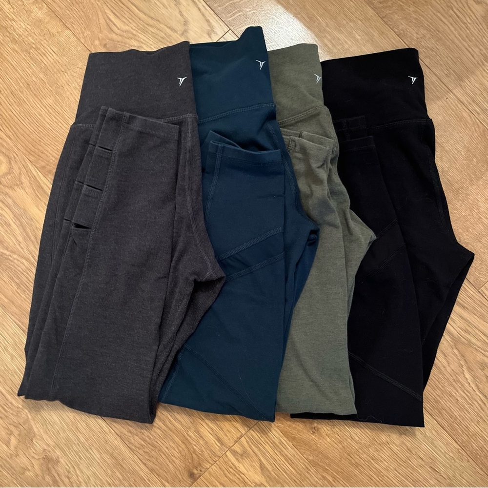 Old Navy Active, Balance Go-Dry Leggings - Size Small - Black, Green, Blue, Gray